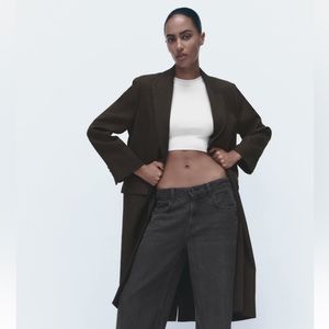 Zara linen blend rustic coat LIMITED EDITION